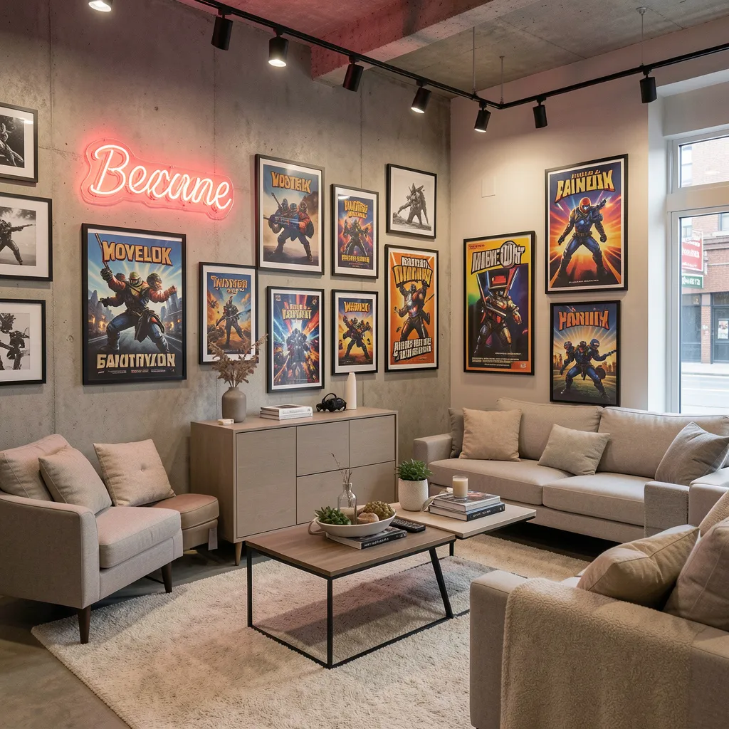 Arcade framed print spotlight